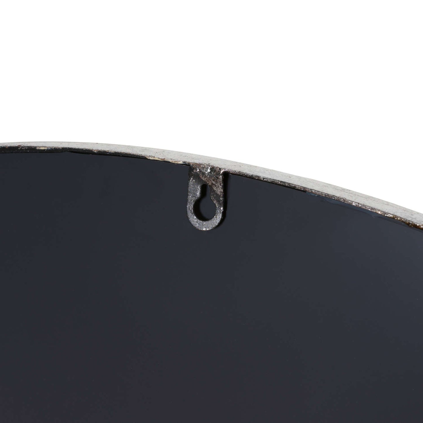 Silver Foil Circular Mirror - detail