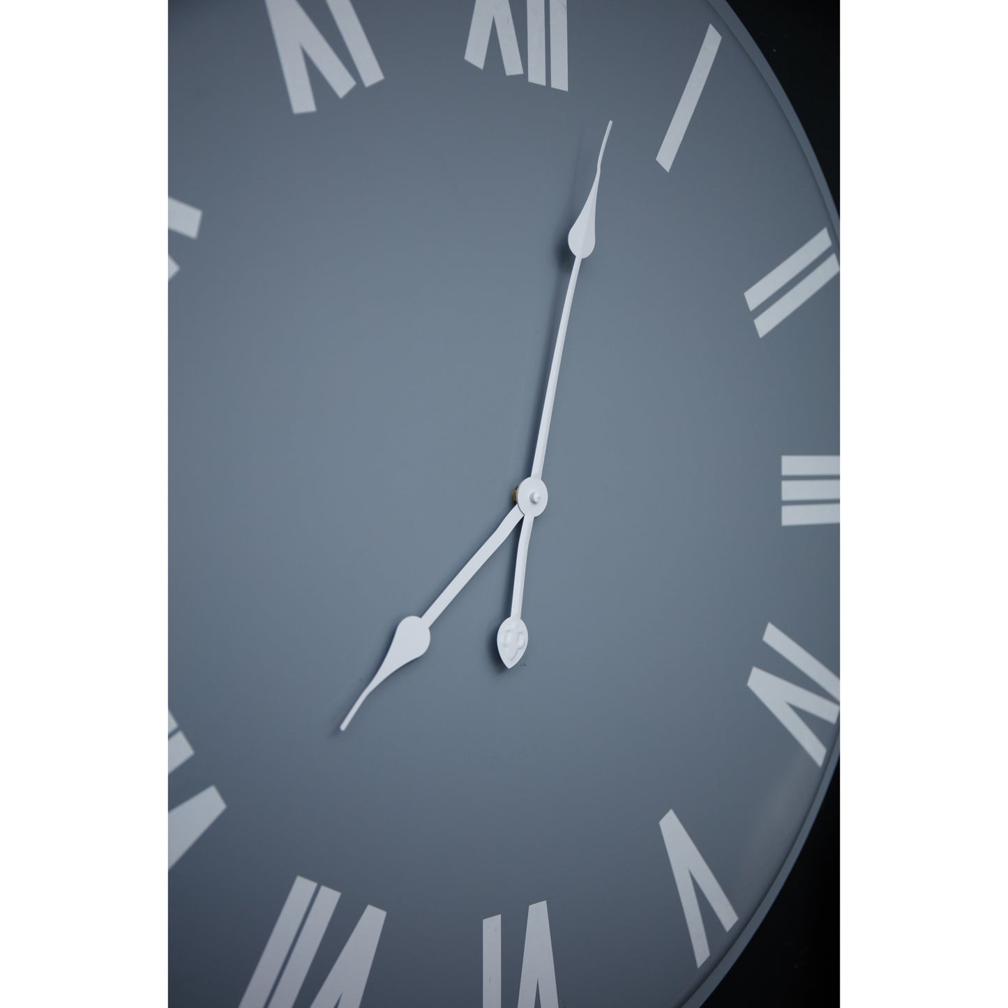 Large Round Wall Clock 80cm Grey White - lifestyle