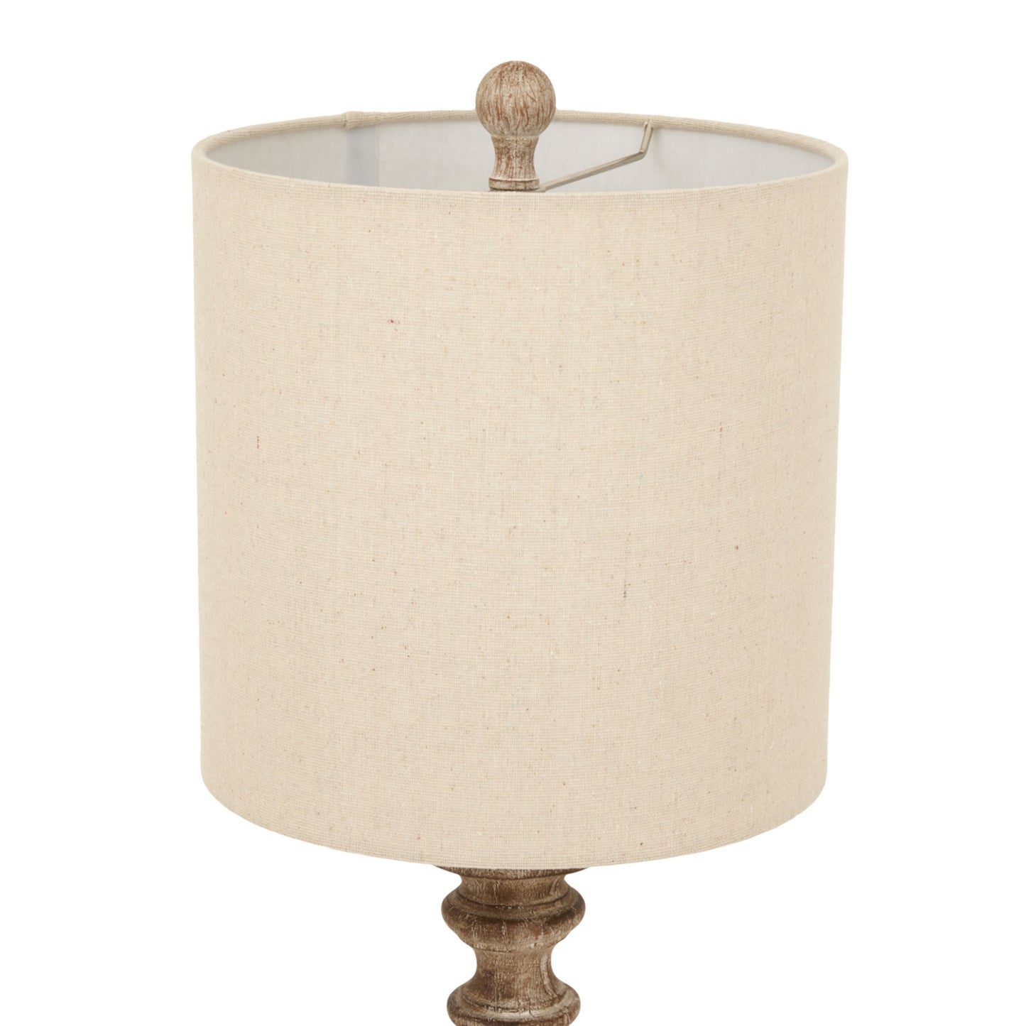 Pallido candlestick table lamp linen shade detail