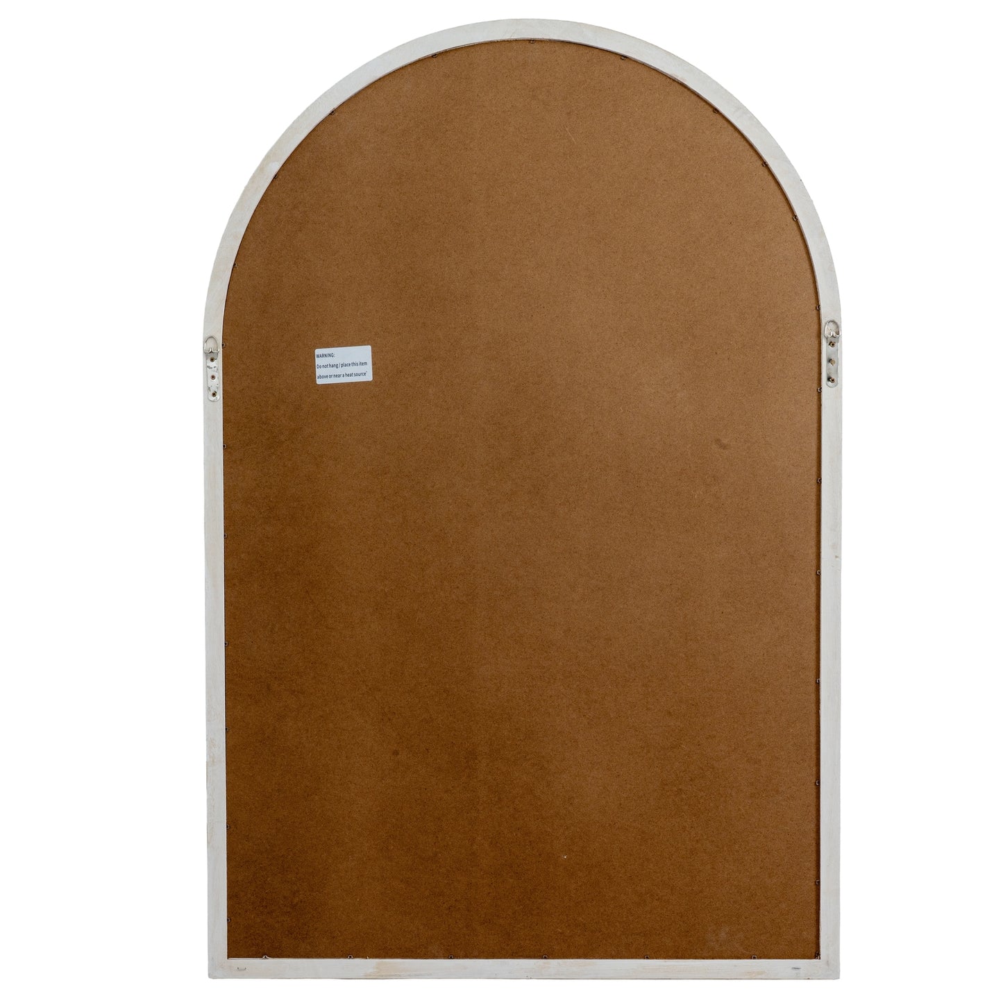 Washed Wood Arched Window Mirror - room