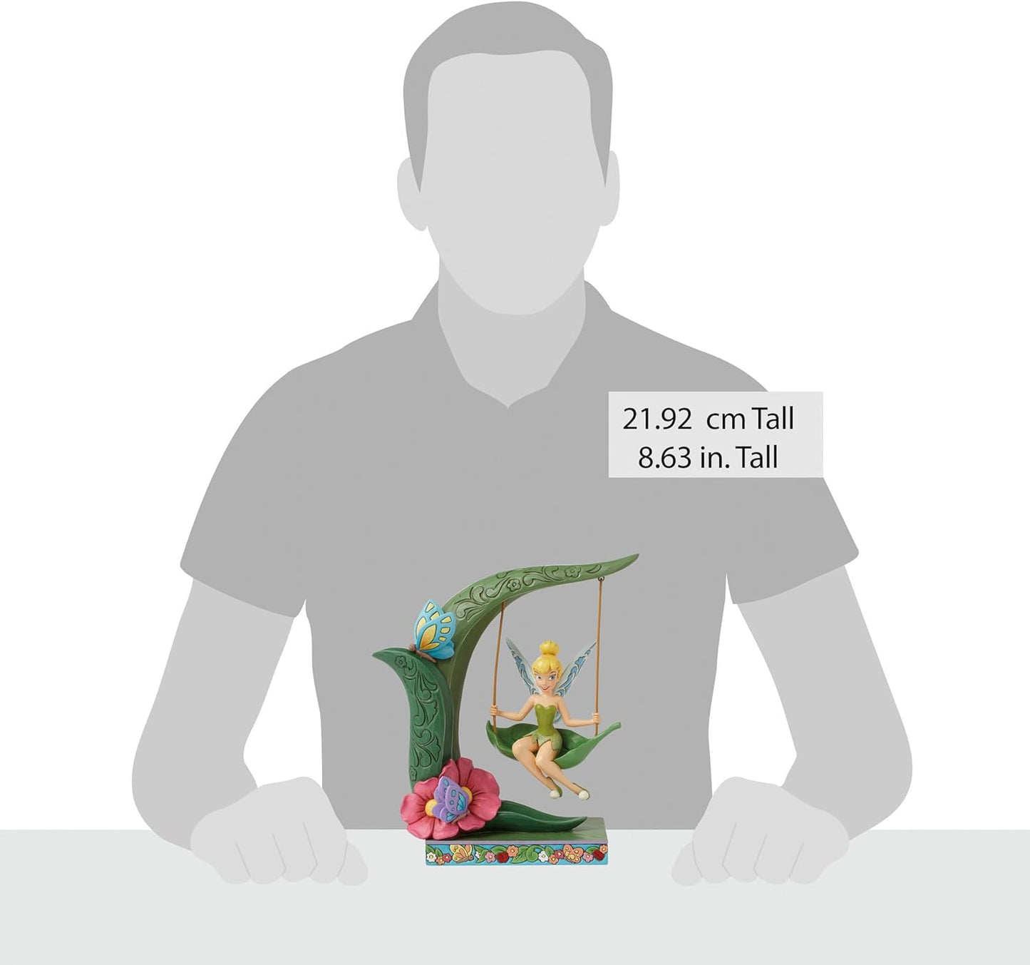 Disney Traditions Tinker Bell on Swing Suspended in Springtime Musical Figurine | Jim Shore | New