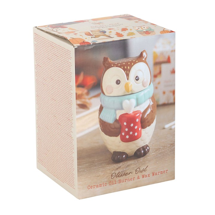 Oliver Owl Oil Burner | Ceramic | Woodland Decor | Tealight Holder | New
