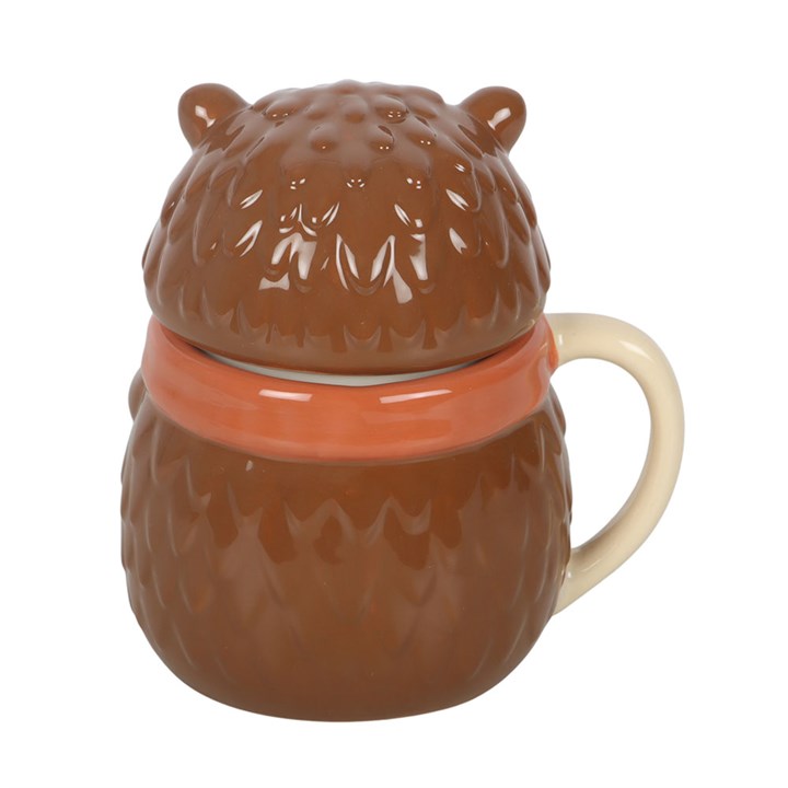 Hazel Hedgehog Lidded Mug | Ceramic | Woodland Novelty Gift | Father's Day | New