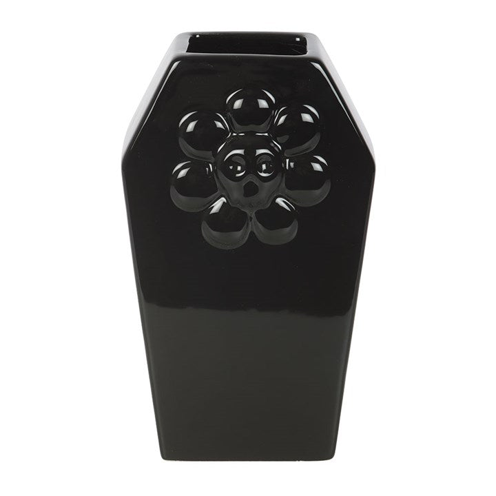 Coffin Flower Vase | Ceramic | Gothic Halloween Decor | New