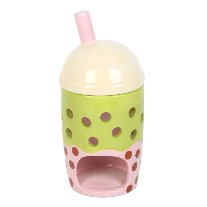 Kawaii Bubble Tea Oil Burner & Wax Warmer | Ceramic | Removable Lid | New