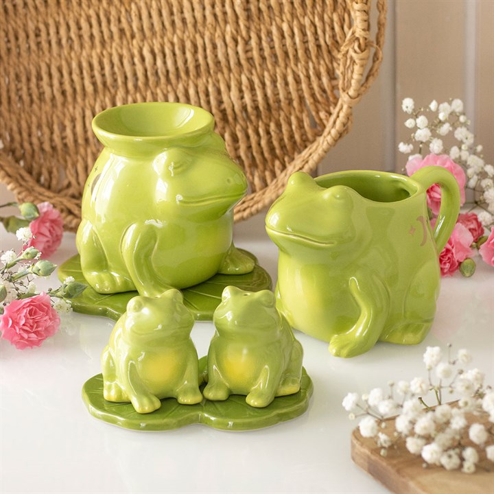 Luna Frog Shaped Oil Burner | Ceramic | Whimsical | Tealight Holder | New