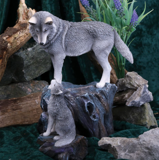 Nemesis Now Guidance Wolf & Pup Polyresin Figurine 25cm | Lisa Parker Fantasy Art B4334M8