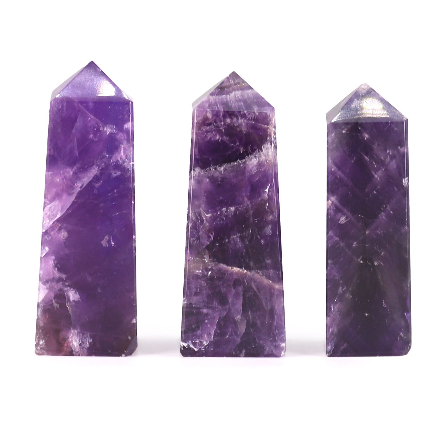 African Amethyst Gemstone Obelisk Point | Crystal Tower | approx 5cm | Natural Stone | New