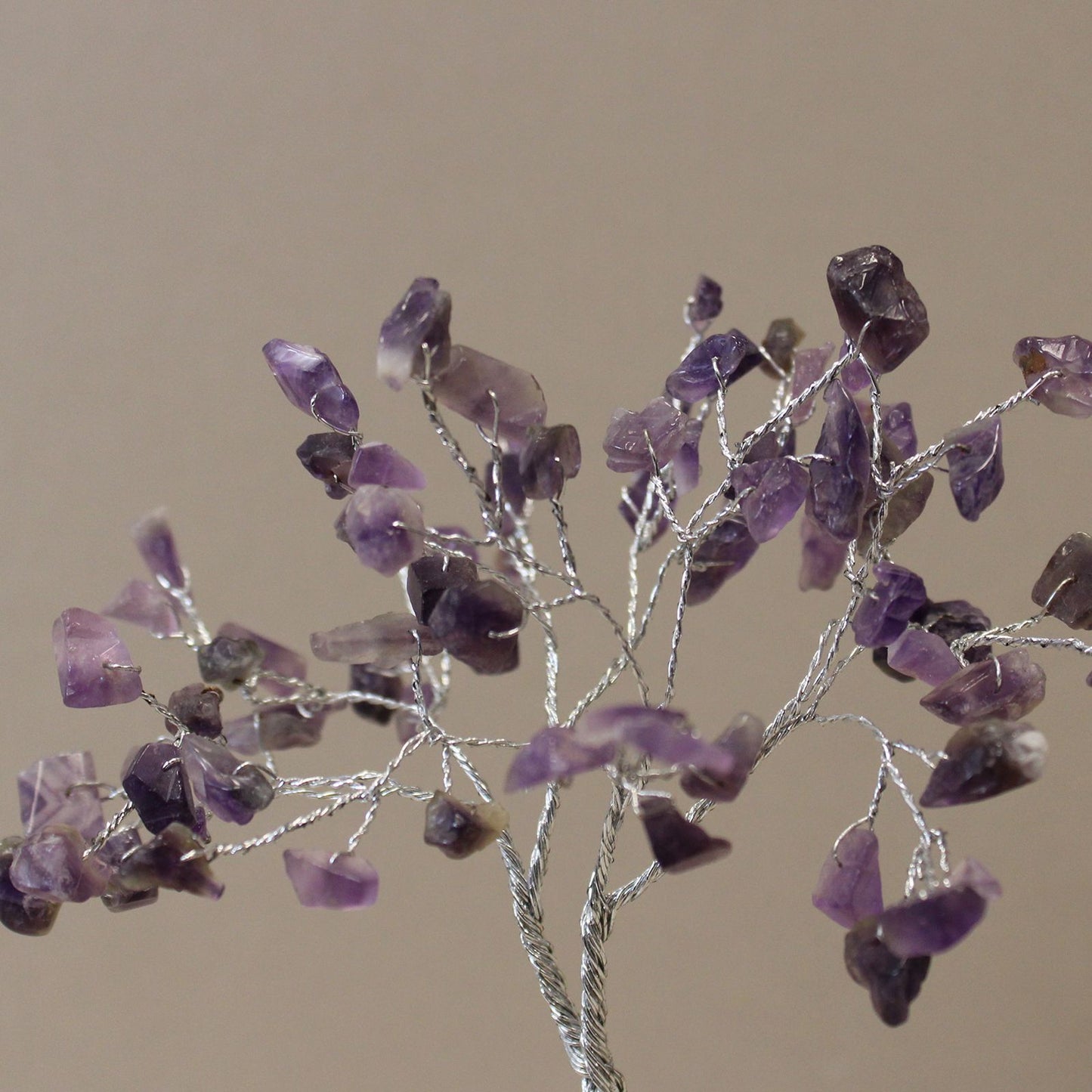 Amethyst Gemstone Tree with Orgonite Base | 80 Stones | 7x7x15cm | New