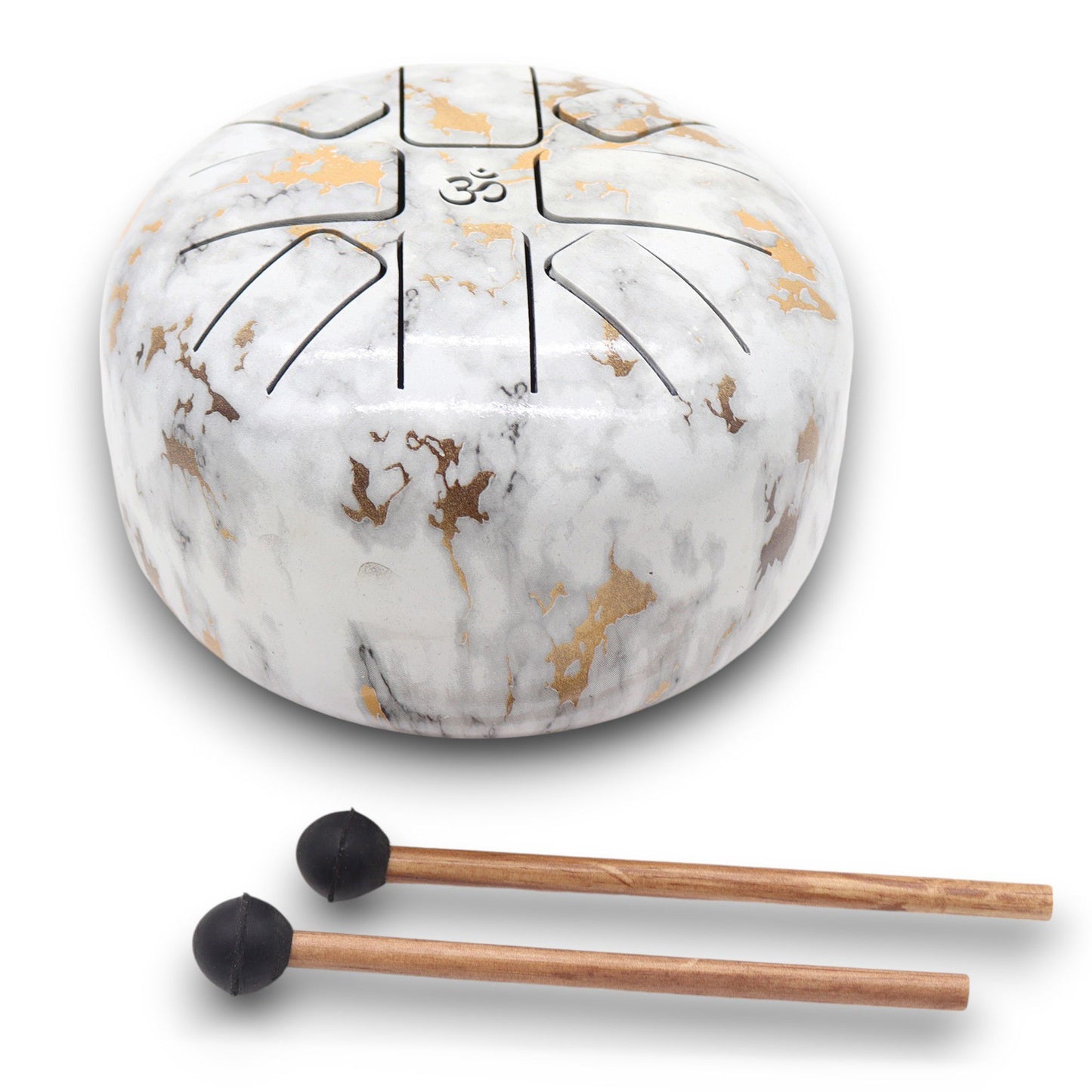 Marble Steel Tongue Drum | 8-Tone Hapi Drum | 17x13cm | Tempered Steel | New