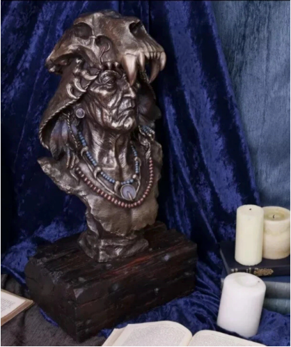 Native American Indian Chief Figurine 51cm | Nemesis Now Bronze Effect Resin Sculpture