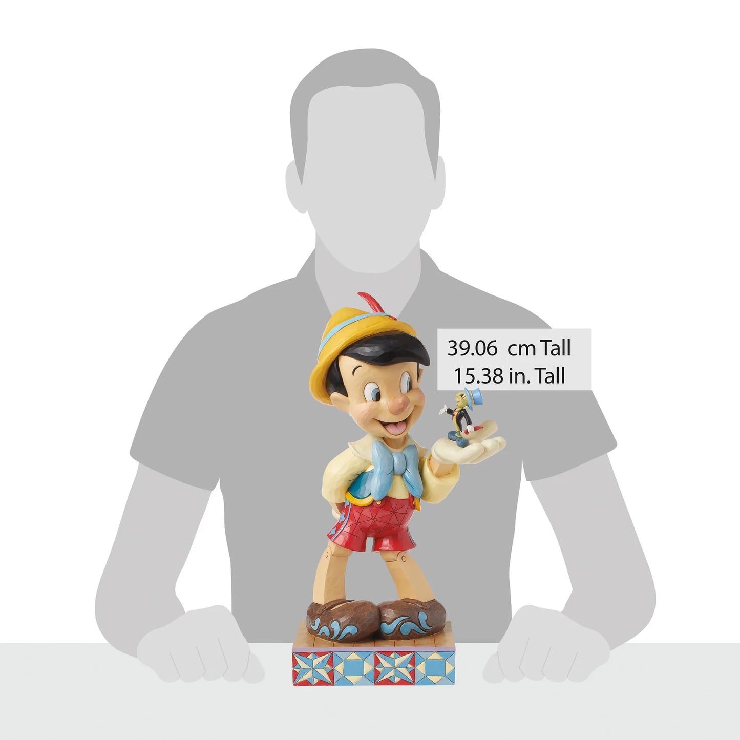 Disney Traditions Pinocchio & Jiminy Cricket Figurine | Jim Shore When Dreams Come to Life XL 39cm