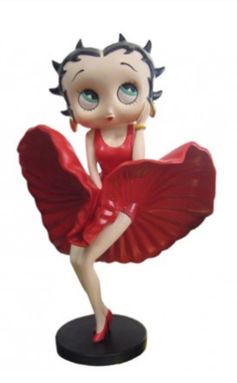 Betty Boop Classic Pose Red Dress Figurine 40cm | Rare Collectible Statue Hand-Painted 338086