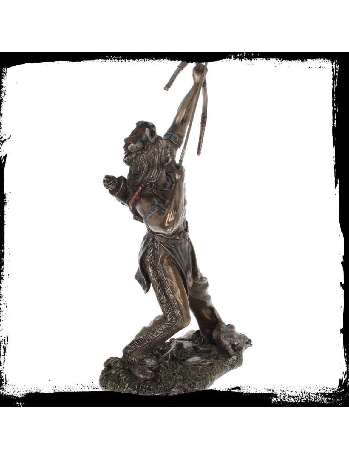 Nemesis Now Native American Indian Bronze Resin Figurine H3504J7 | Antique Finish Historical Sculpture