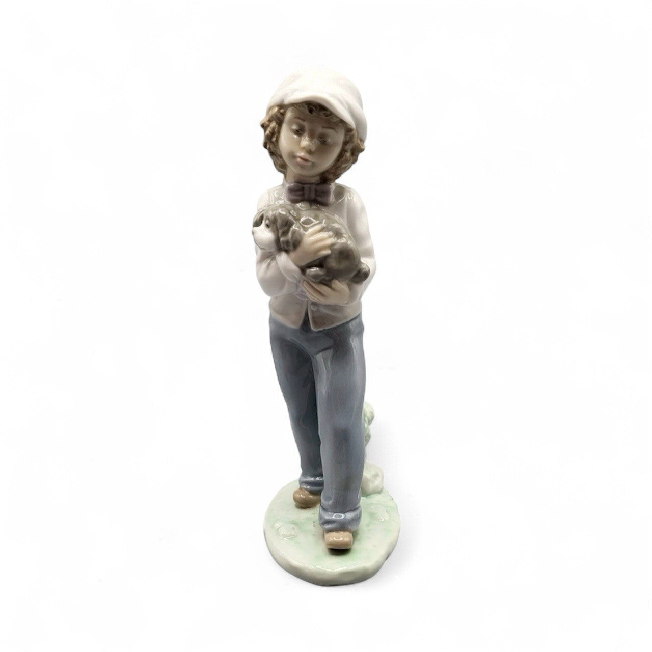 NAO by Lladro My Friend Tom Boy with Dog | Hand-Painted Porcelain Figurine | MPN 01135 | Made in Spain | New Boxed