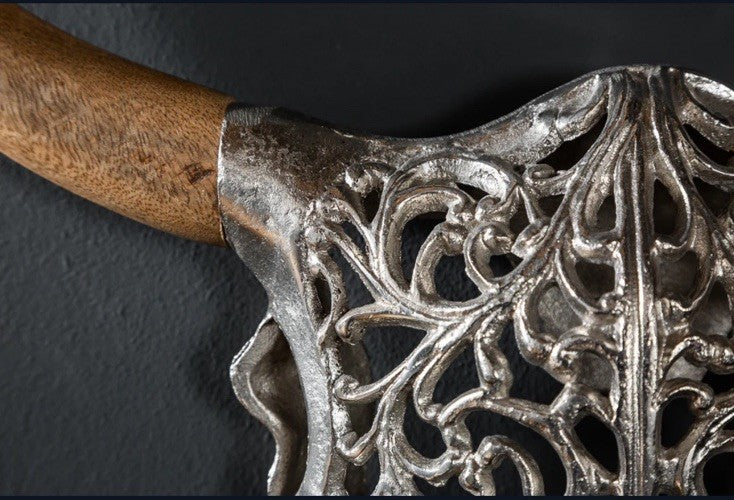 Buffalo Bull Skull Wall Art 57cm | Aluminium & Mango Wood Wall Mounted Head Sculpture