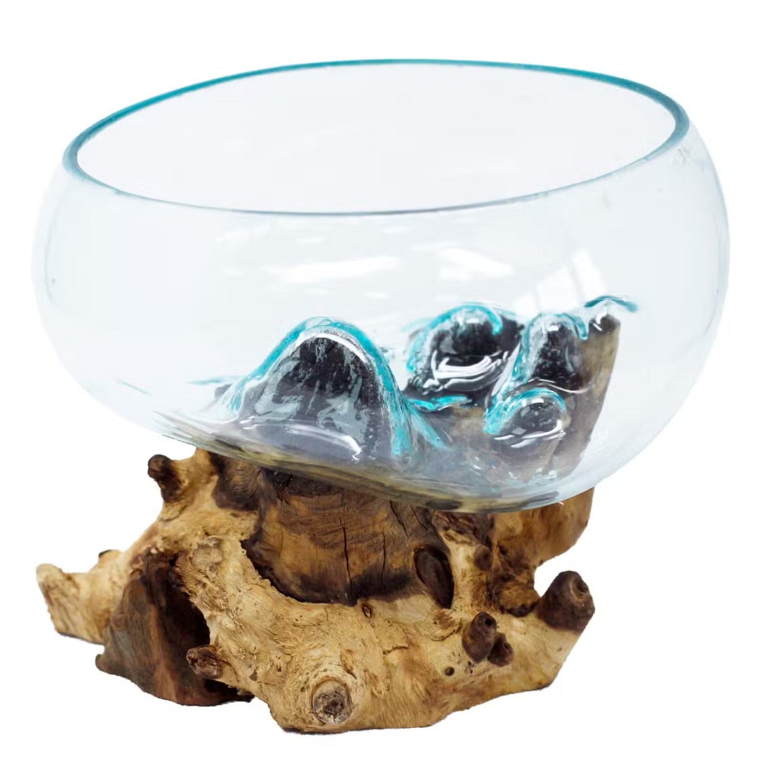 Molten Glass On Drift Wood