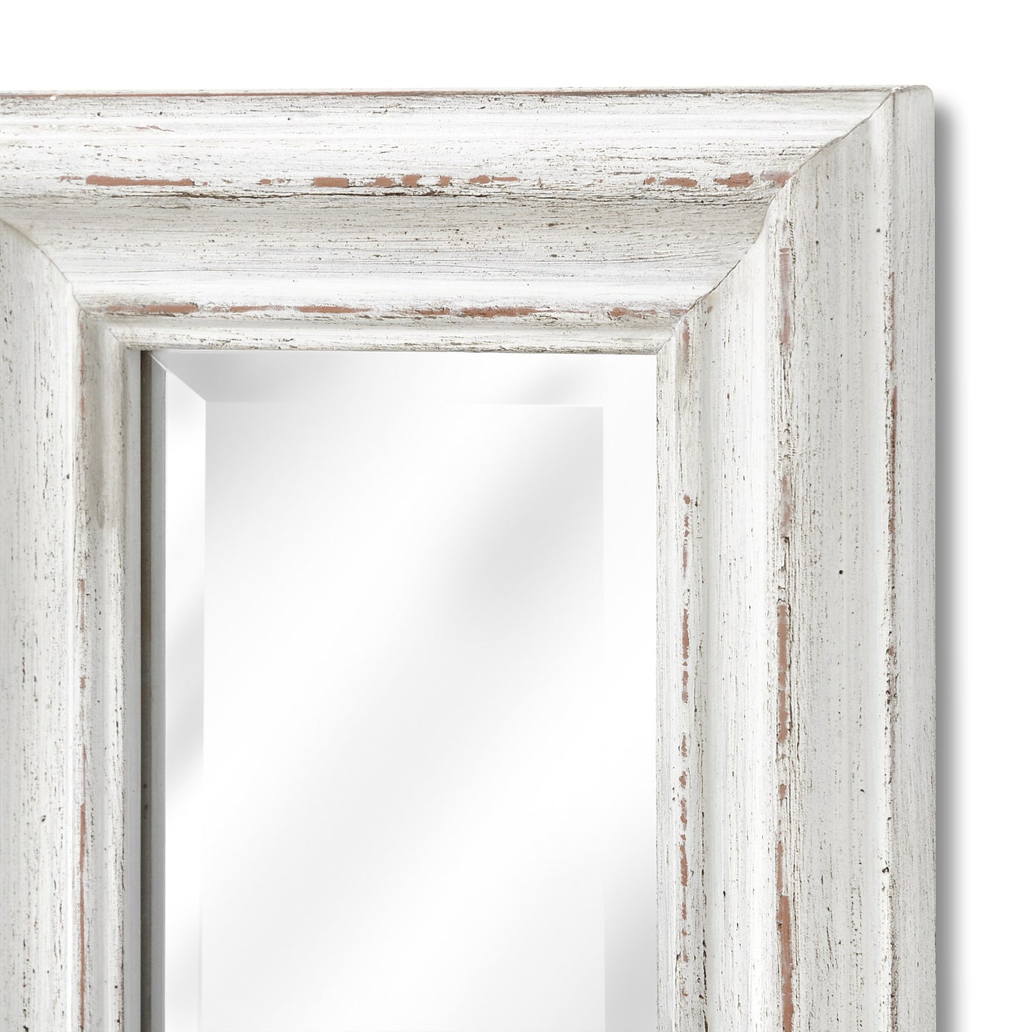 Antique White Narrow Mirror - detail