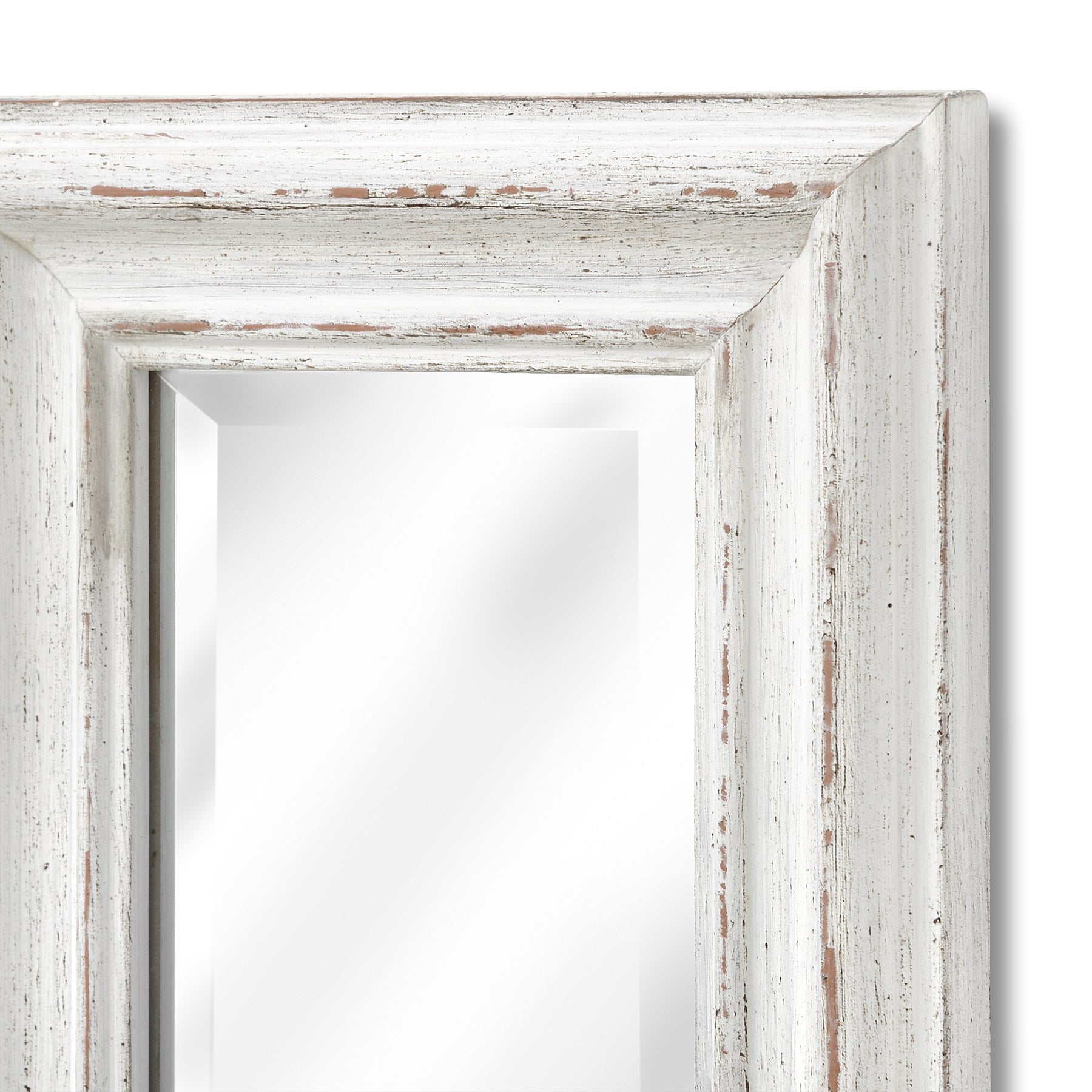 Antique White Narrow Mirror - detail