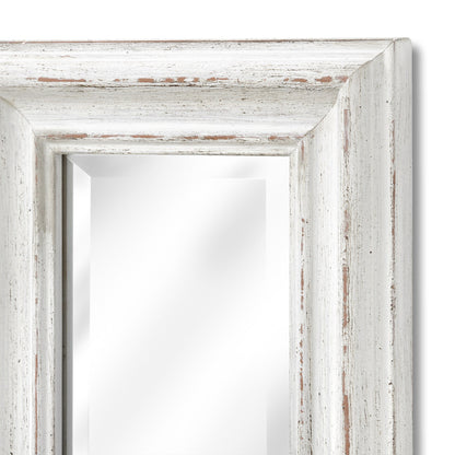 Antique White Narrow Mirror - detail