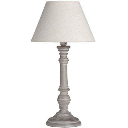 Pella table lamp turned wooden base detail