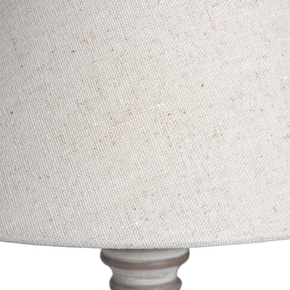 Pella table lamp washed wood finish close detail