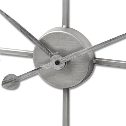Large Silver Skeleton Clock - detail