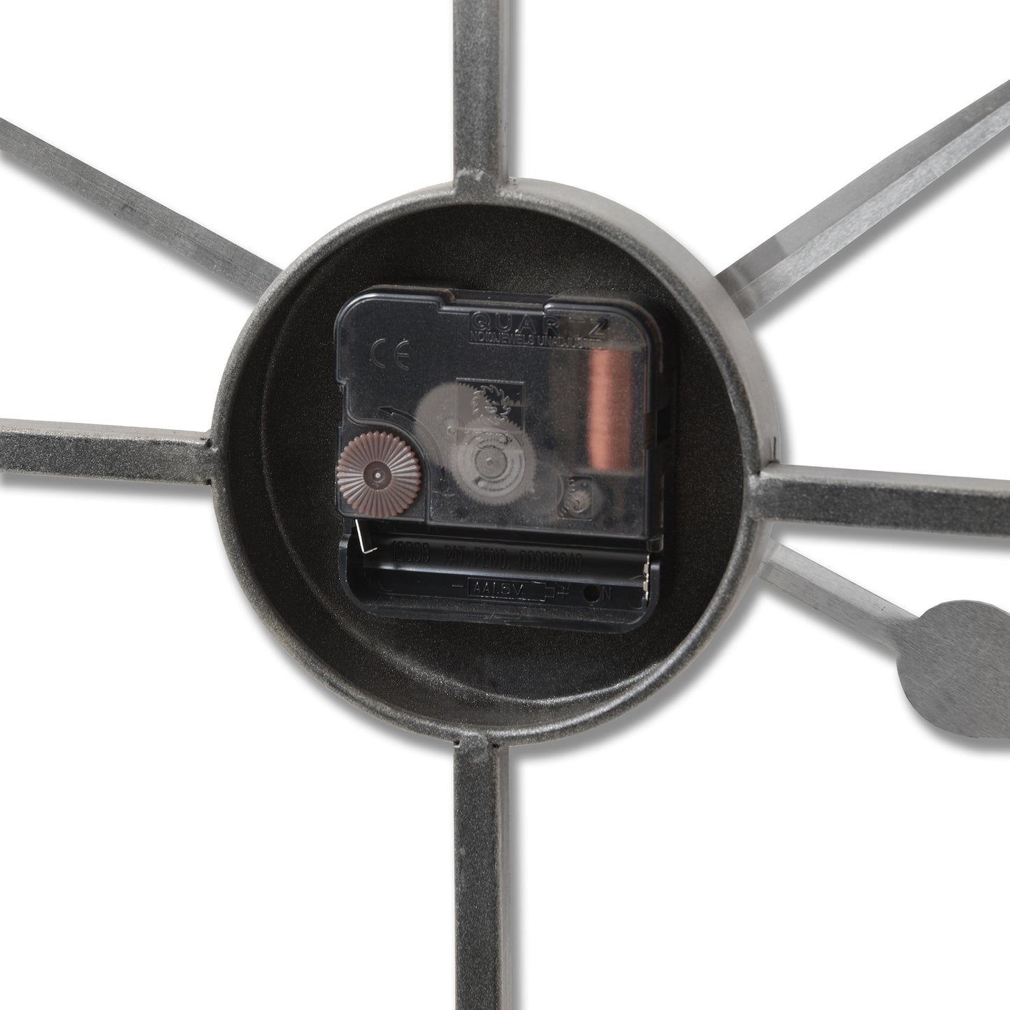 Large Silver Skeleton Clock - room