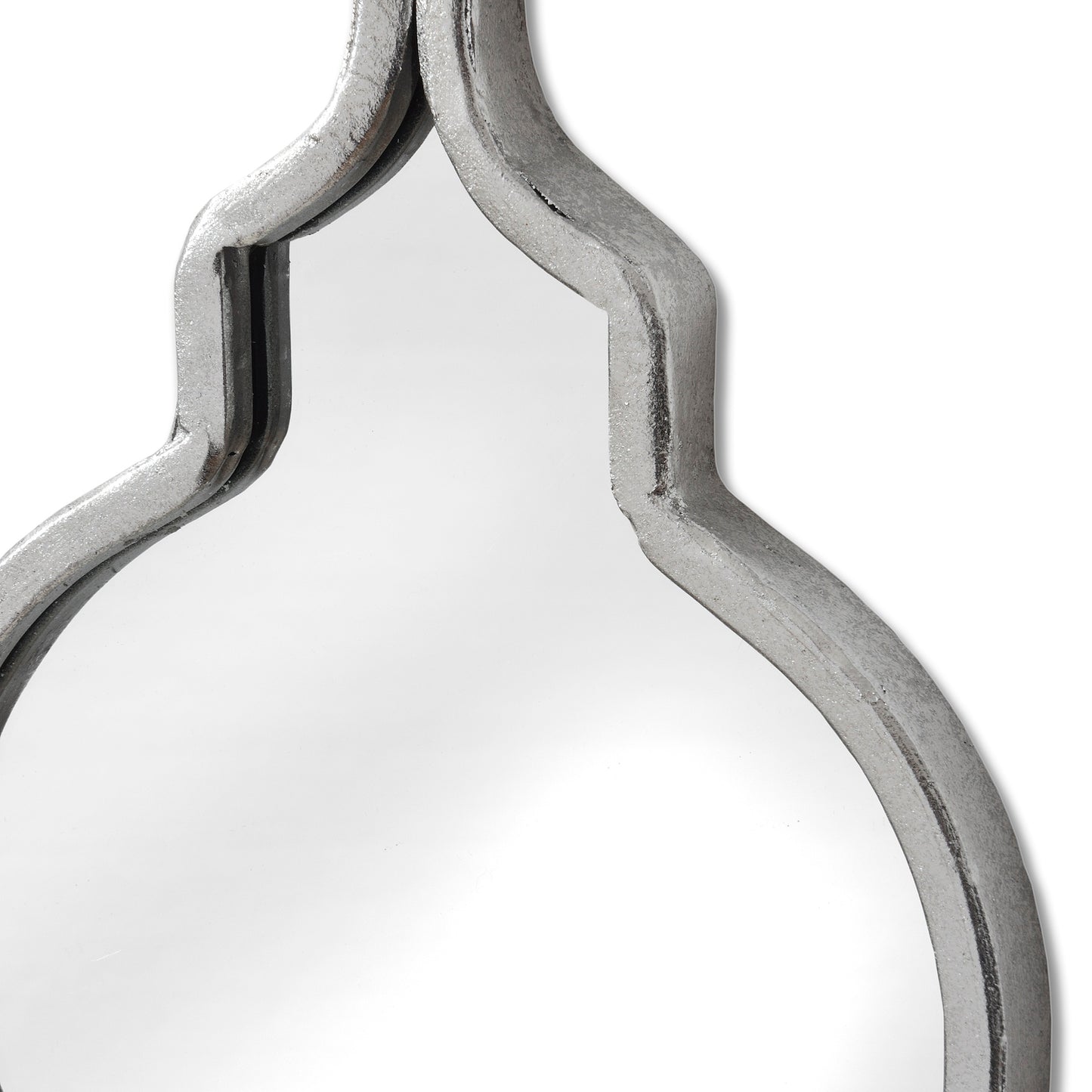 Silver Quarterfoil Mirror - angle