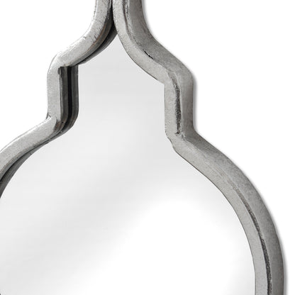 Silver Quarterfoil Mirror - angle
