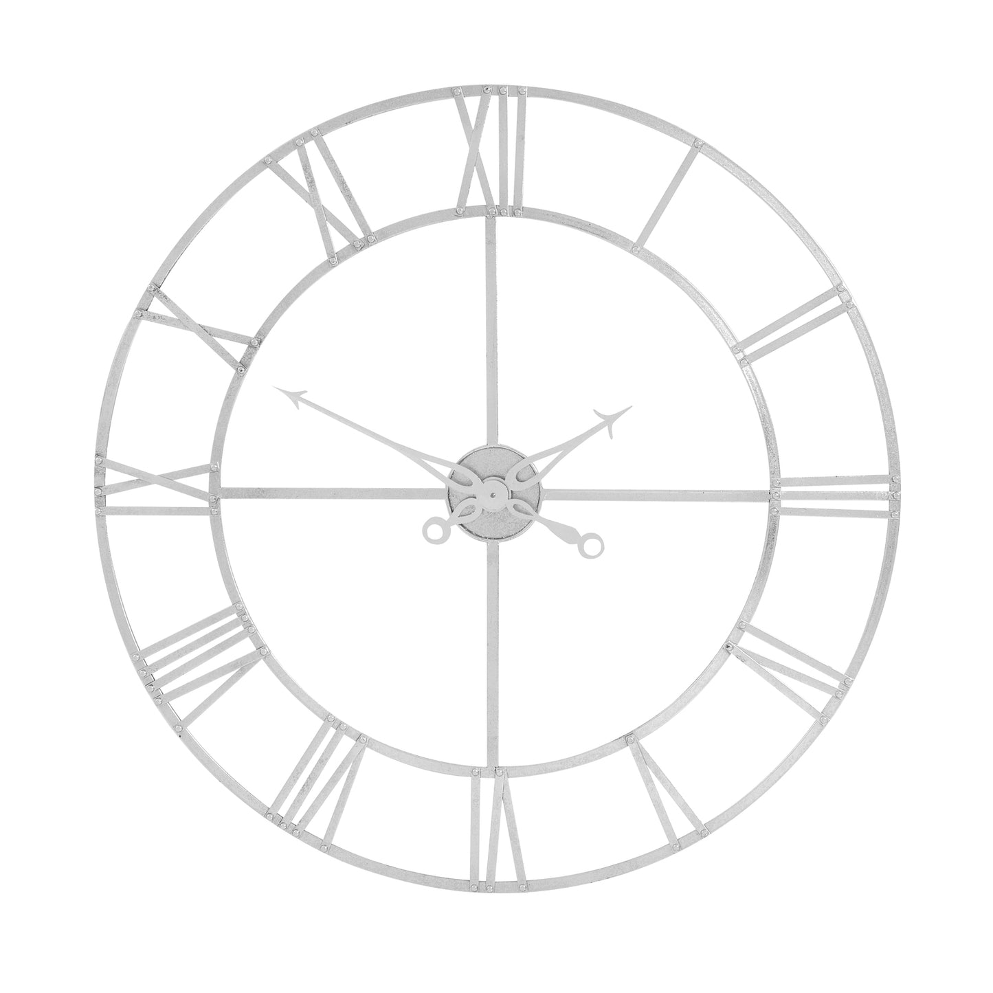 Copper Skeleton Wall Clock Open Face Roman Numerals