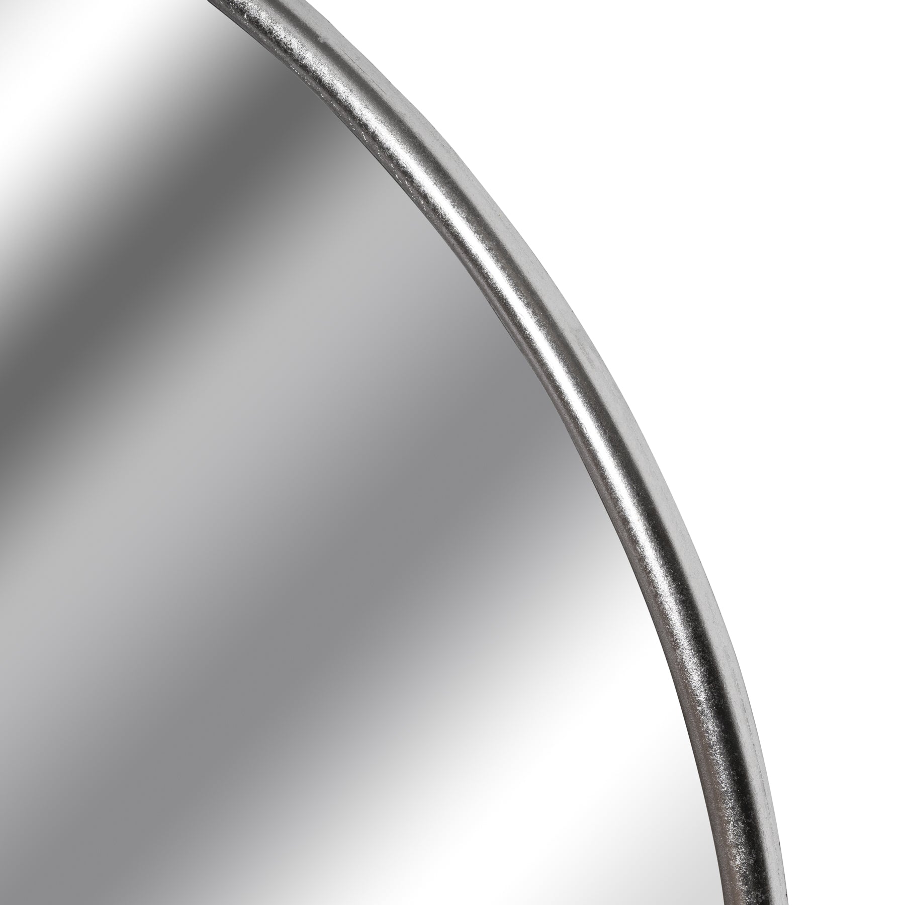 Silver Foil Circular Mirror - angle