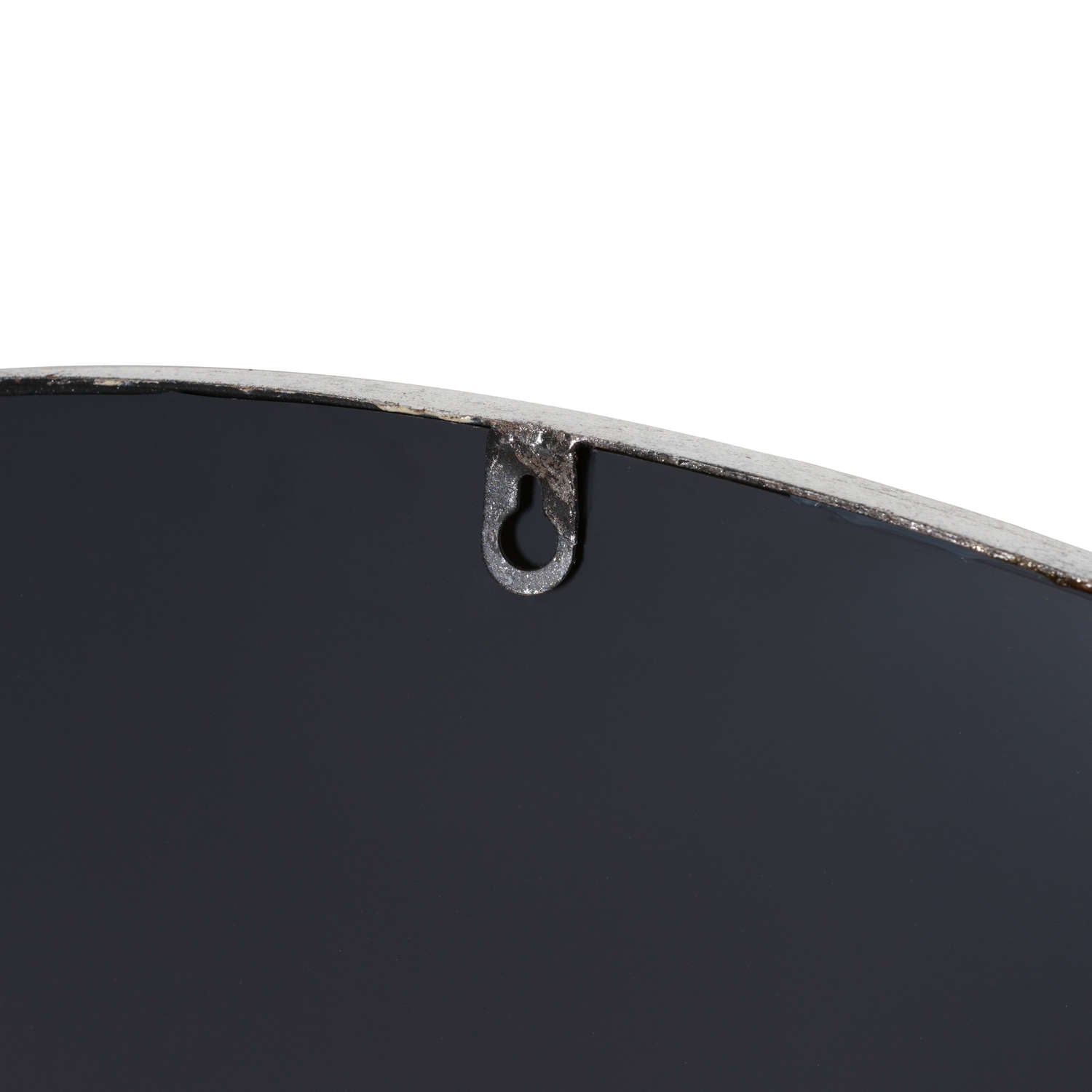 Silver Foil Circular Mirror - detail