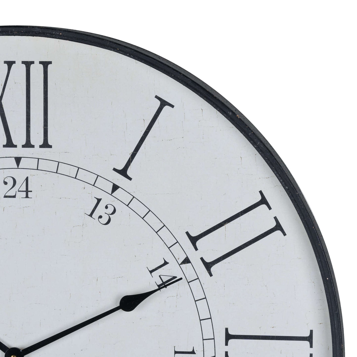 Large Embossed Station Clock - angle