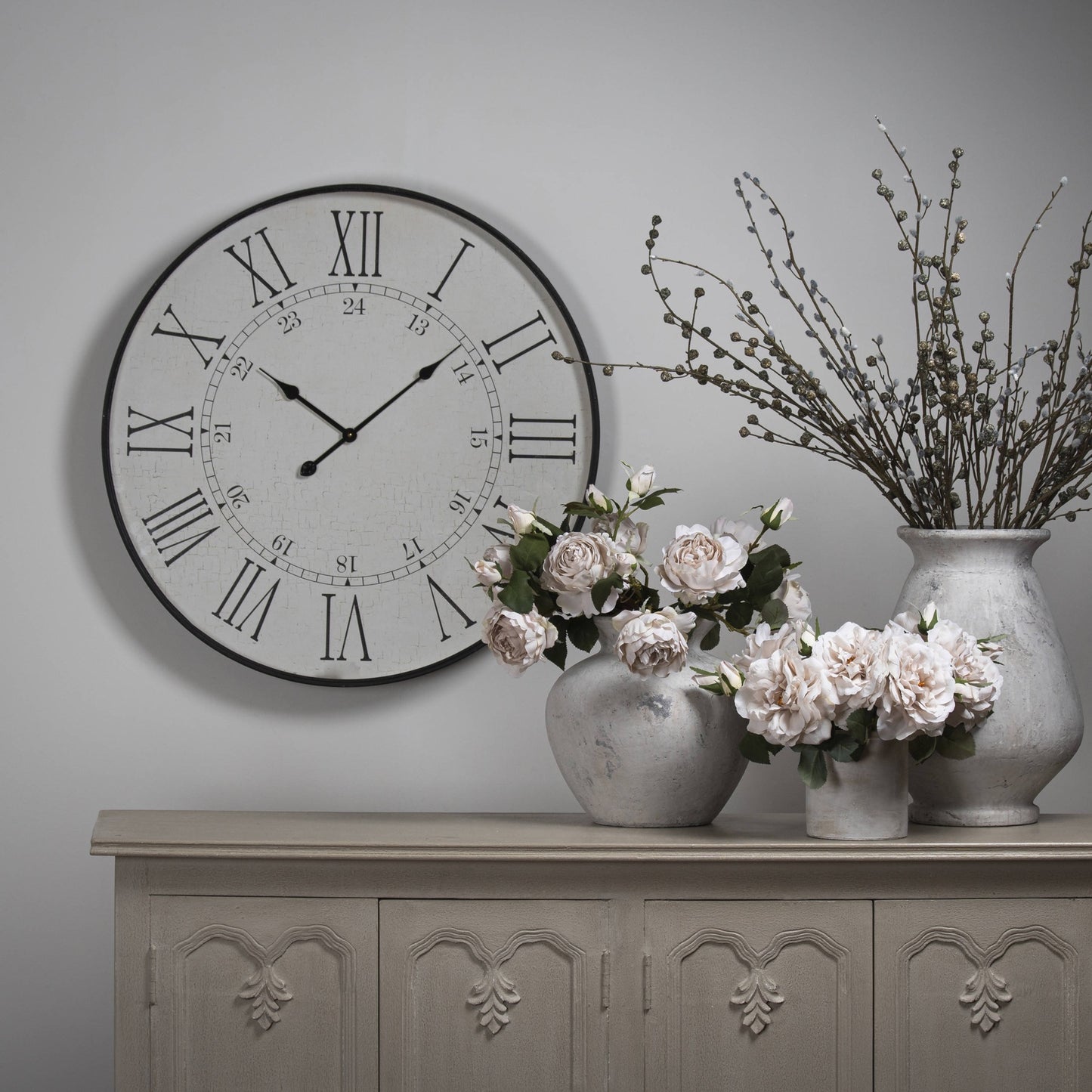 Large Embossed Station Clock - room