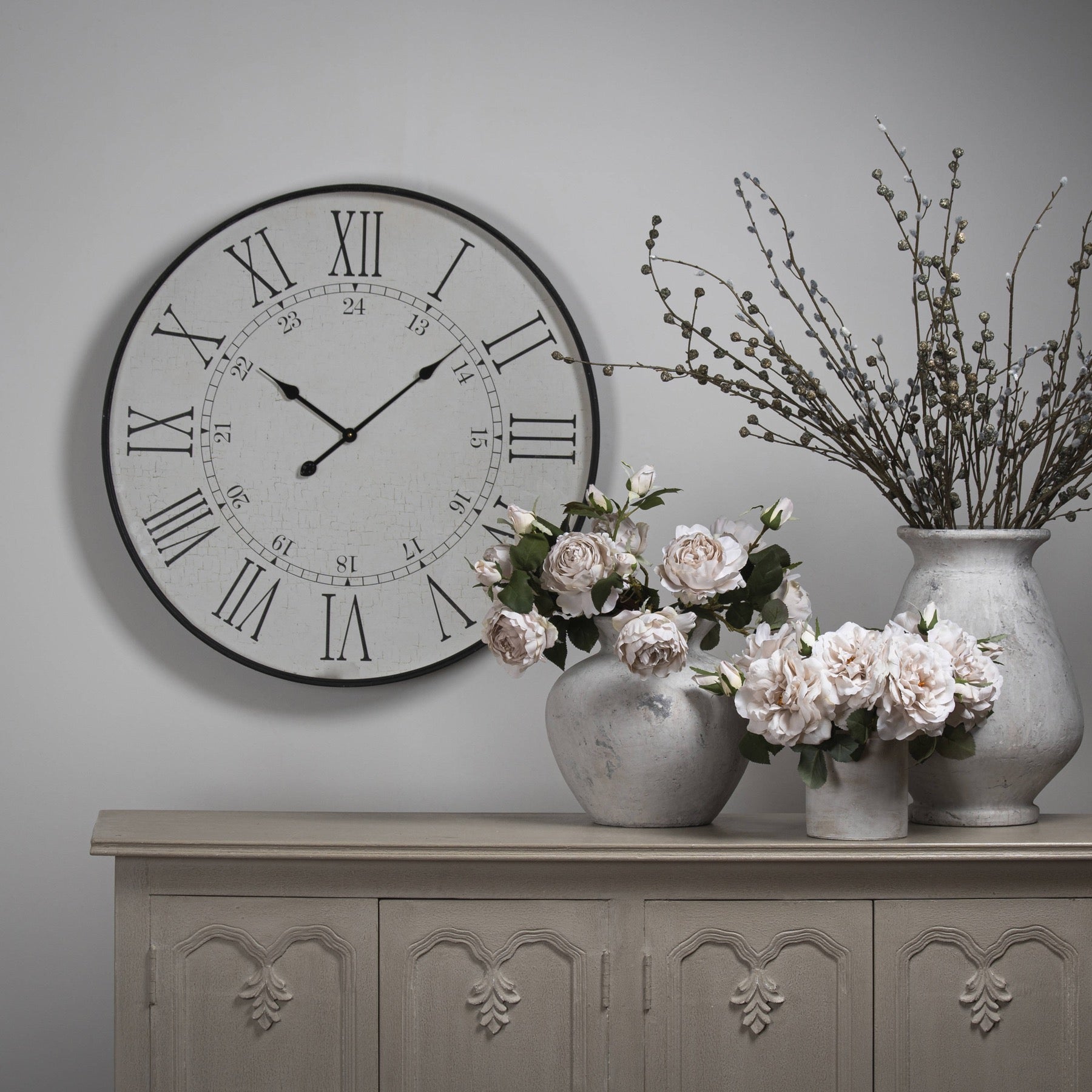 Large Embossed Station Clock - room