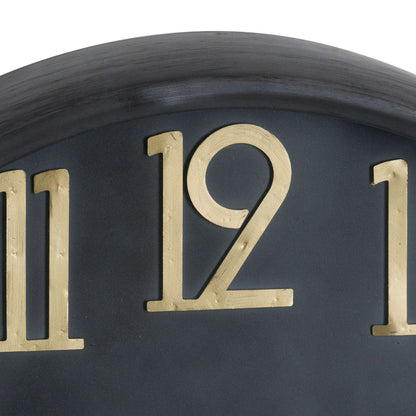 Brass Black Wall Clock 80cm - angle