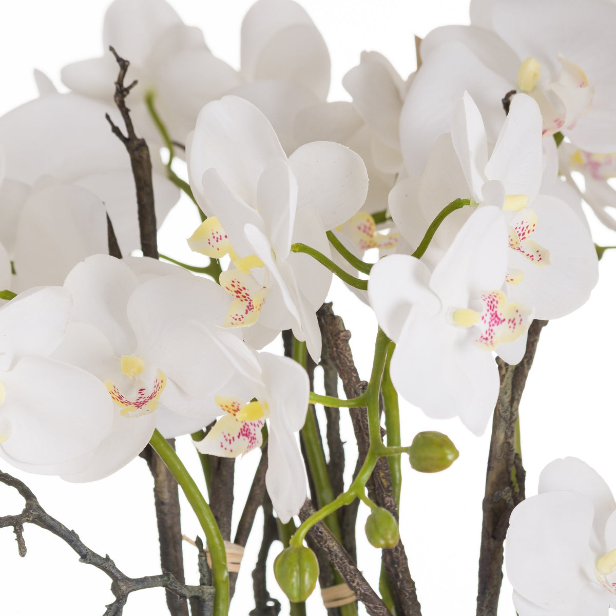 Large Stone Potted Orchid With Roots Artificial Orchid detail