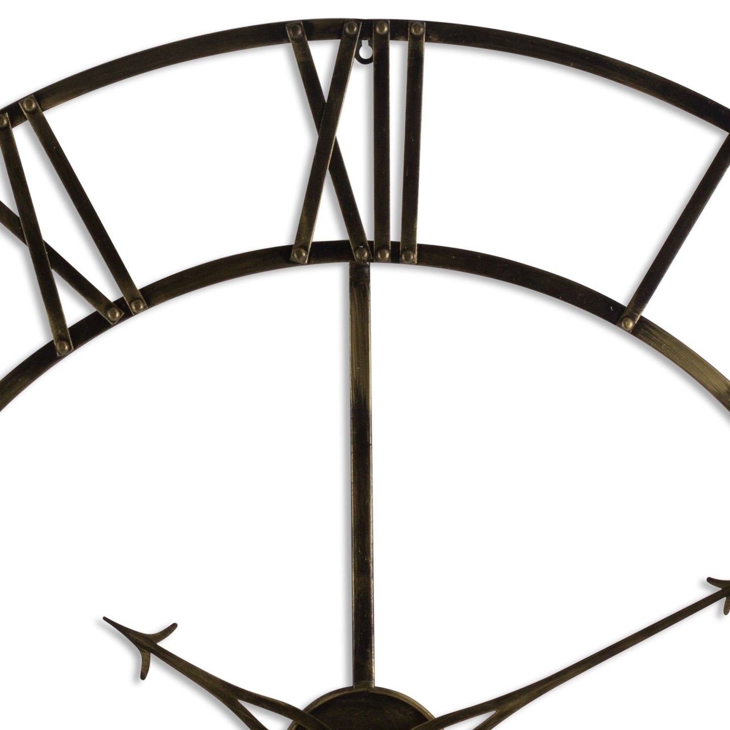Bronze Skeleton Wall Clock - side view