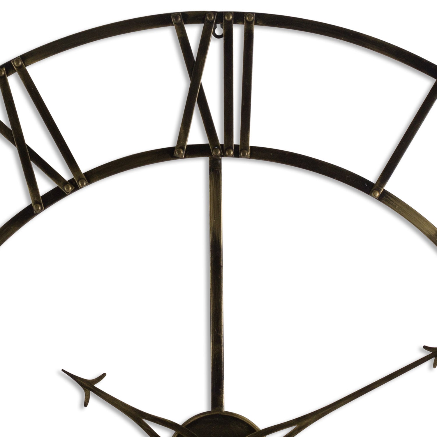 Bronze Skeleton Wall Clock - side view