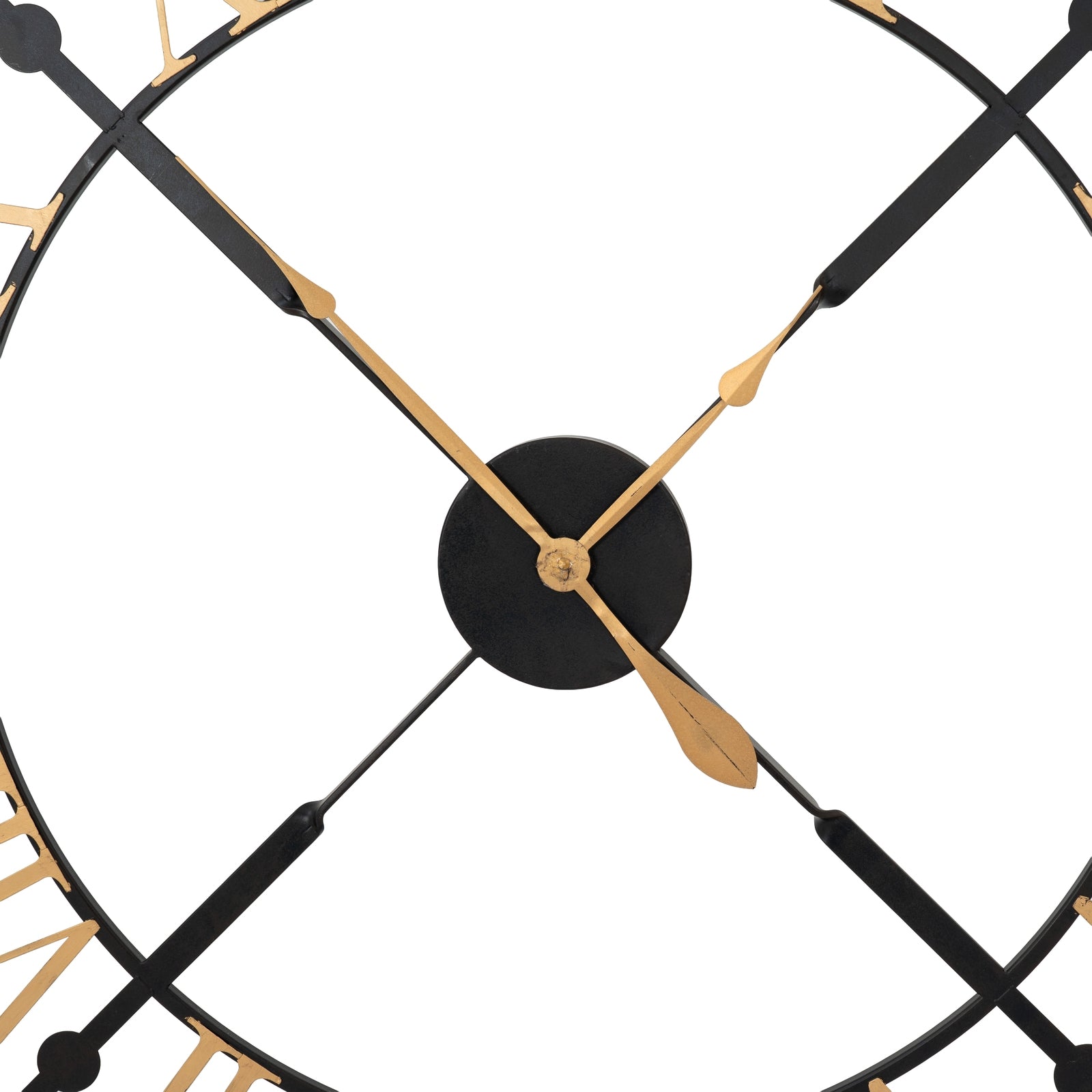 Black and Gold Skeleton Station Clock - lifestyle