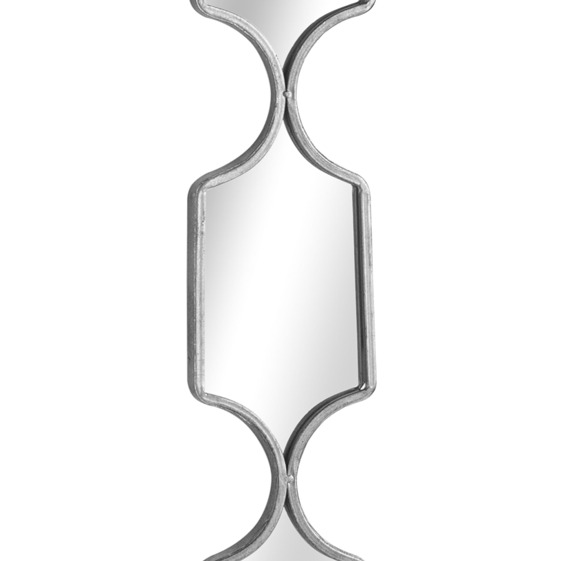 Silver Slim Collage Mirror - angle