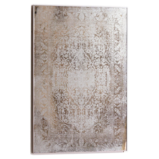 Antique Etched Foxed Wall Art Mirror Rectangular 92x62cm