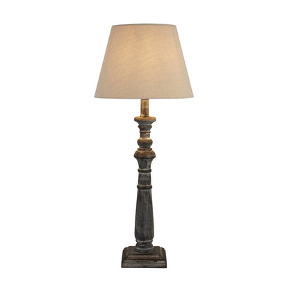Incia column table lamp styled on a hall table