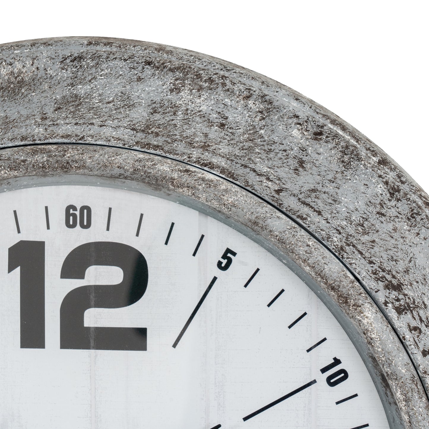 Roco Distressed Wall Clock - angle