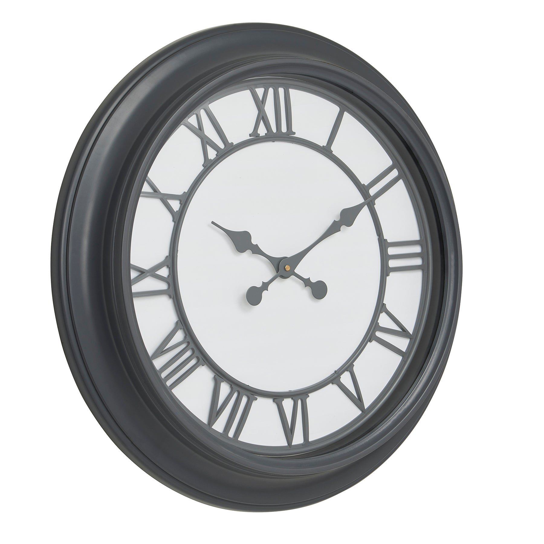 Large Round Wall Clock 79cm Textured Frame