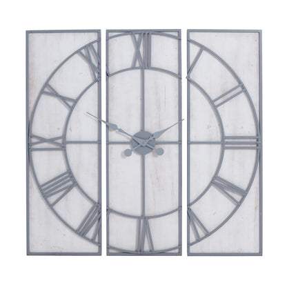 Round Wall Clock 59cm Natural - side view