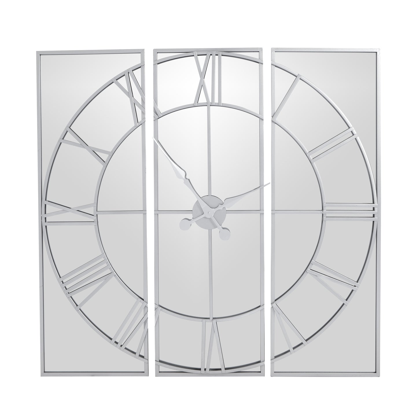 Mirrored Skeleton Wall Clock - side view