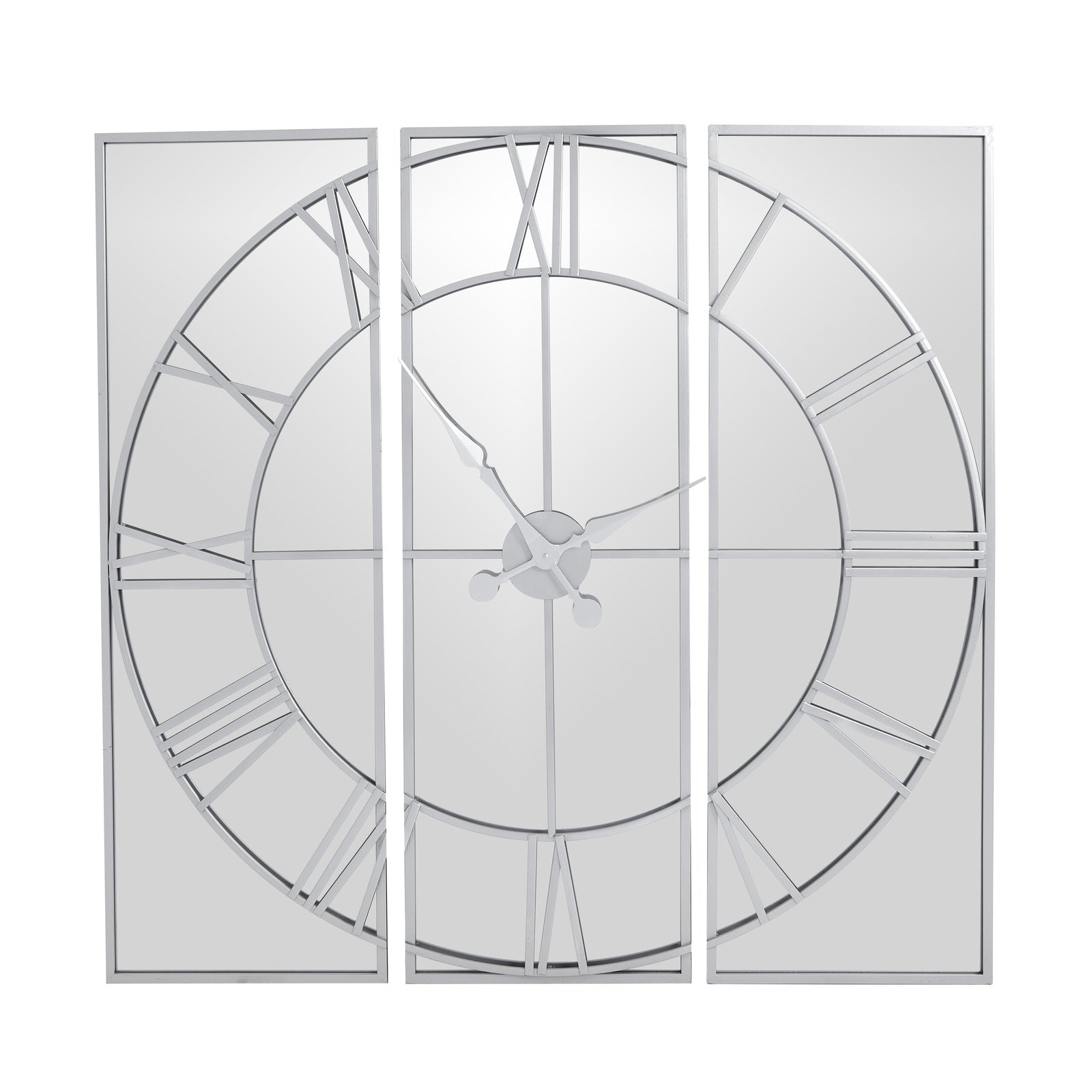 Mirrored Skeleton Wall Clock - side view