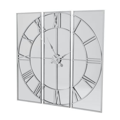 Mirrored Skeleton Wall Clock - detail